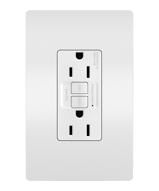 1597W - SELF-TEST GFCI RECEP 15A 120V 20A F, WHITE. Sold in units of 1