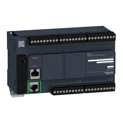 TM221CE40T - CNTL M221,40IO TR.SRC. ETHERNET COMPACT. Sold in units of 1