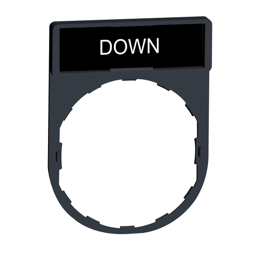 ZBY2308 - LEGEND PLATE FOR PUSHBUTTON SWITCH. Sold in units of 1