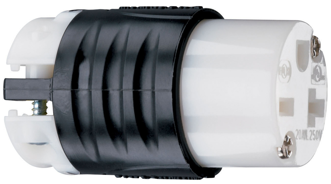 PS5469X - 20A 250V STRAIT BLD EHU SPEC GRD CONNECTOR BLACK & WHITE. Sold in units of 1