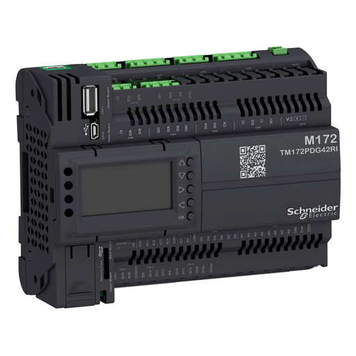 TM172PDG42RI - CONTROLLER,M171/M172/M173, PERFORMANCE, DISPLAY, 42 IO, ETHERNET, ISOLATED. Sold in units of 1