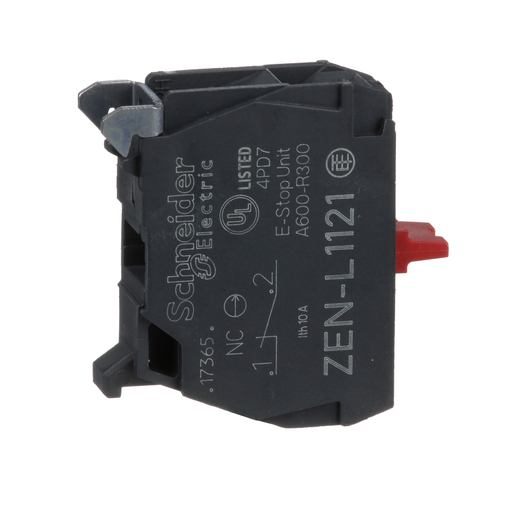 ZENL1121 - CONTACT BLOCK 1NC FOR PUSHBUTTON SWITCH. Sold in units of 1