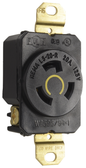 L520R - TURNLOK 20A 125V 2P 3-WIRE SGL RECPT BLACK. Sold in units of 1
