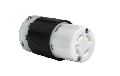 L1630C - TURNLOK 30A 3Ø 480V 3P 4-WIRE BLACK BACK WHITE FRONT CON. Sold in units of 1