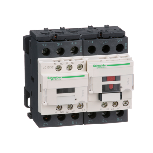 LC2D32G7 - REVERSING CONT 1NO+1NC 32A 120V 50/60HZ. Sold in units of 1