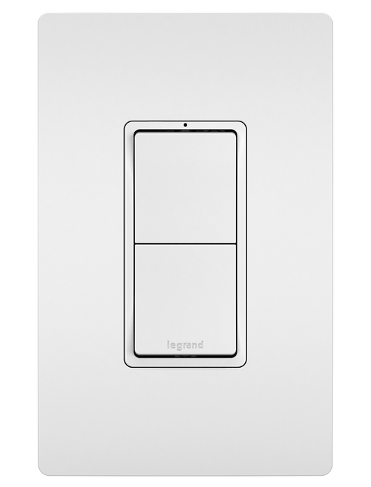 RCD11W - RADIANT 2SWITCH, SP+SP, WHITE. Sold in units of 1