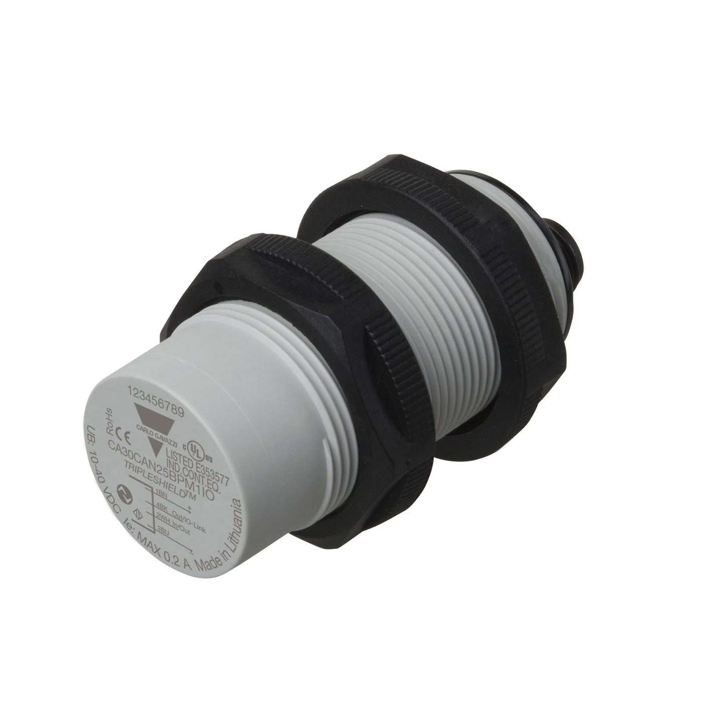 CA30CAN25BPM1IO - PROXIMITY SENSOR CAP PROX PL M30 NON-FLUSH IO-LINK, PLUG. Sold in units of 1