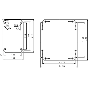NSYMM128 - METAL PLAIN CHASSIS 1200X800 (48x32). Sold in units of 1
