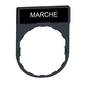 ZBY2103 - LEGEND PLATE FOR PUSHBUTTON SWITCH. Sold in units of 1