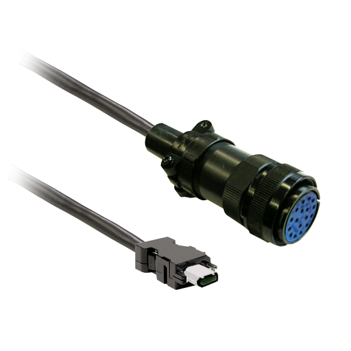 VW3M8D2AR50 - ENCODER CABLE 5M SHIELDED, BCH2 MIL CONN. Sold in units of 1