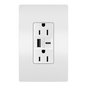R26USBAC6W - RAD A/C FAST CHARGE USB + DUP 15A WH. Sold in units of 1