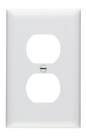 TP8W - TRADEMASTER 1G DUPLEX RECEPTACLE NYLON WP WHITE. Sold in units of 1