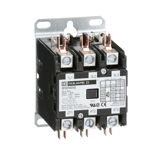 8910DPA43V02 - CONTACTOR 600V. Sold in units of 1