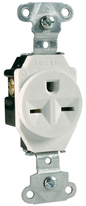 5651W - 15A 250V STRAIT BLD SPEC GRD B/S WIRE SINGLE RECEPTACLE WHITE. Sold in units of 1