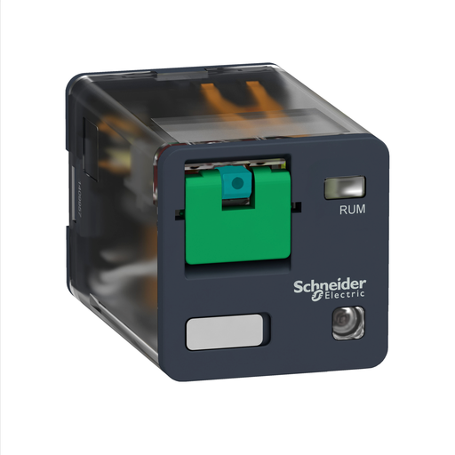 RUMC22BD - RELAY 2CO 10A@250V 24VDC,LED+TEST BUTTON. Sold in units of 1