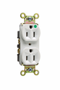 8200HW - 15A 125V SB HD HG COMPACT DESIGN B/S WIRE DUPLEX  RECEPT WHT. Sold in units of 1