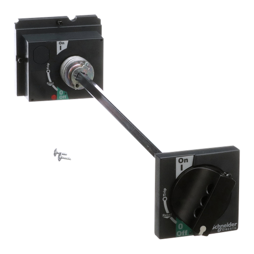 S29338 - DOOR MOUNTED ROTARY HANDLE - BLACK. Sold in units of 1