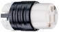 PS5269X - 15A 125V STRAIT BLD EHU SPEC GRD CONNECTOR BLACK & WHITE. Sold in units of 1