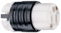 PS5269X - 15A 125V STRAIT BLD EHU SPEC GRD CONNECTOR BLACK & WHITE. Sold in units of 1