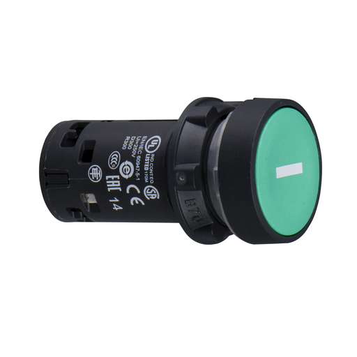 XB7NA3131 - XB7 BOUTON POUSSOIR AFFLEURANT VERT AVEC. Sold in units of 1