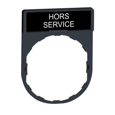 ZBY2112 - STD NAMEPLATE:  "HORS SERVICE". Sold in units of 1
