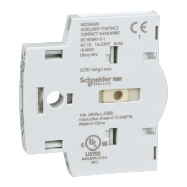 MDSAN20 - AUXILIARY CONTACT MODULE - 2 N/O. Sold in units of 1
