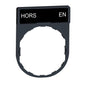 ZBY2167 - LEGEND PLATE FOR PUSHBUTTON SWITCH. Sold in units of 1