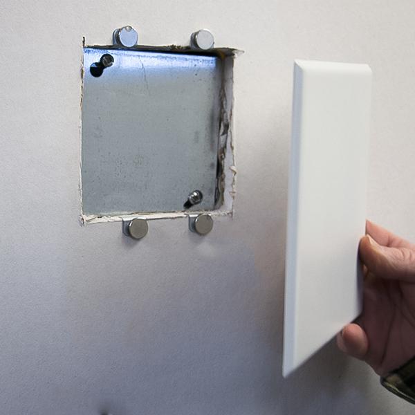 D612 - 6 1/2 SQUARE PLATE DRYWALL HOLE COVER. Sold in units of 1