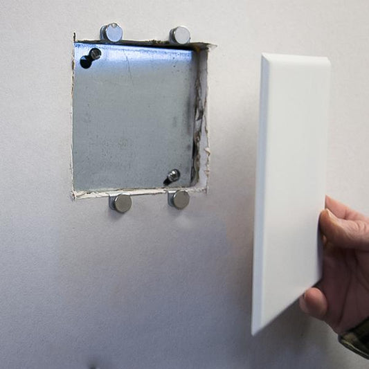 D612 - 6 1/2 SQUARE PLATE DRYWALL HOLE COVER. Sold in units of 1
